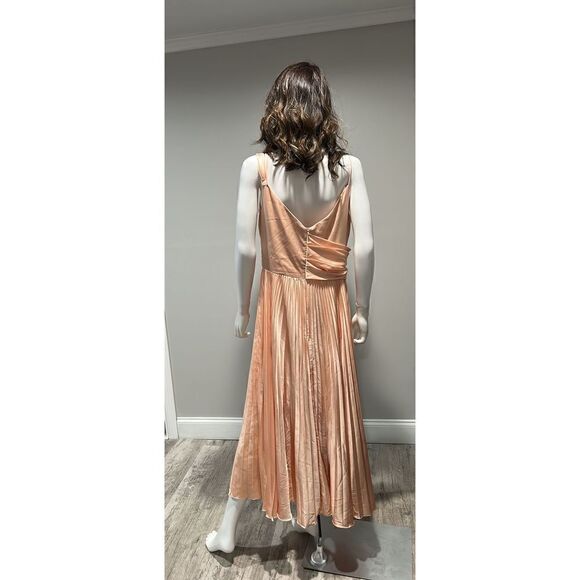 Theia cara Pink Pleated Cocktail Dress Size 14 NWT - Picture 6 of 9